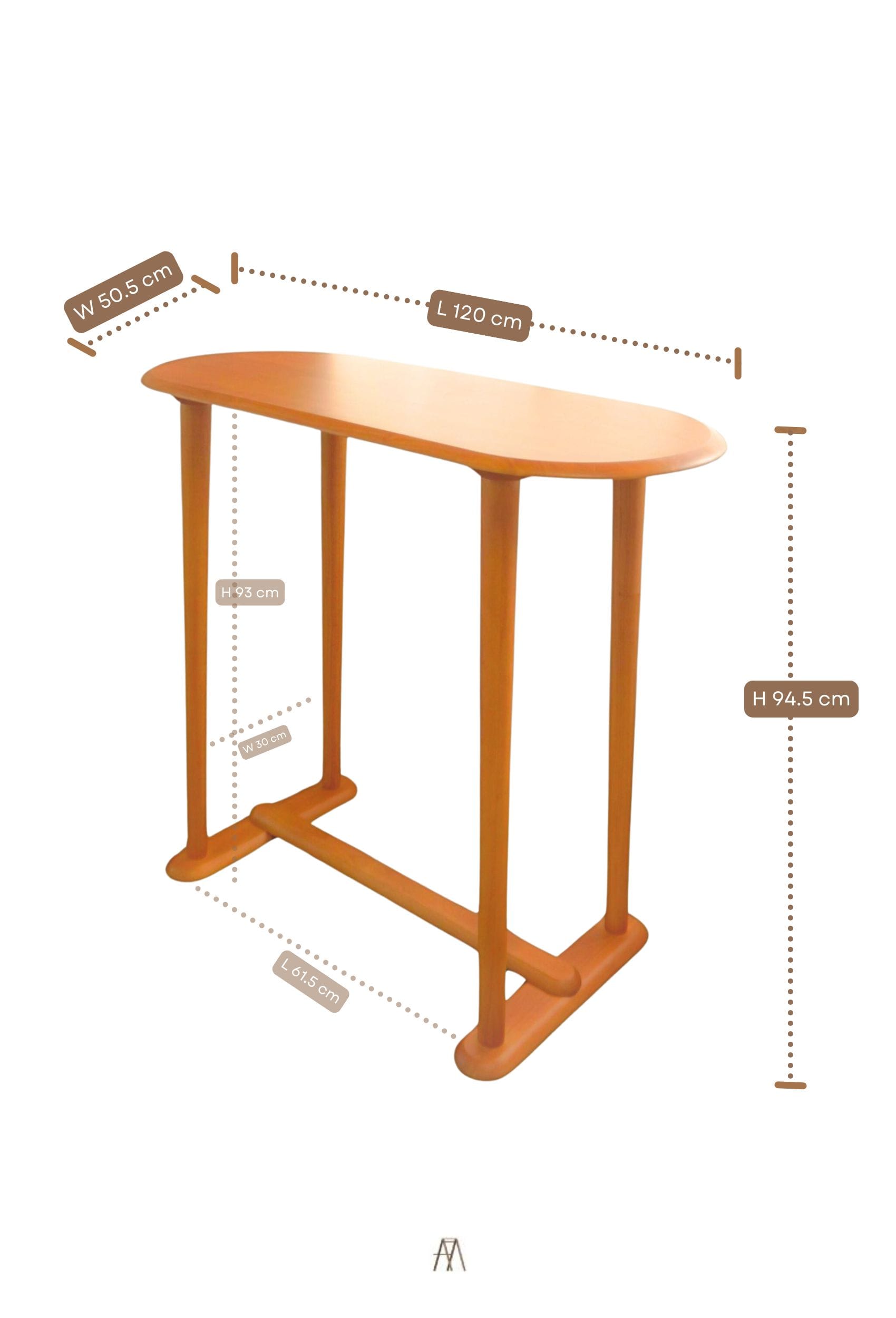 โต๊ะบาร์ไม้ยางพารา MAAI DESIGN รุ่น CHIRU BAR TABLE สีโอ๊ค_1